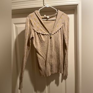 Anthropologie Moth Wool Angora Rabbit & Cashmere Blend Cardigan Sweater size M